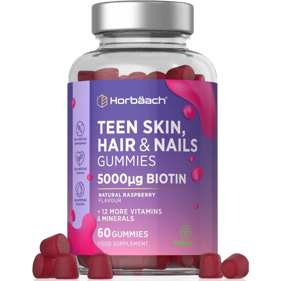 Skin Hair and Nail Vitamins | 60 Gummies