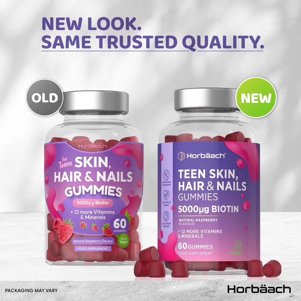 Skin Hair and Nail Vitamins | 60 Gummies