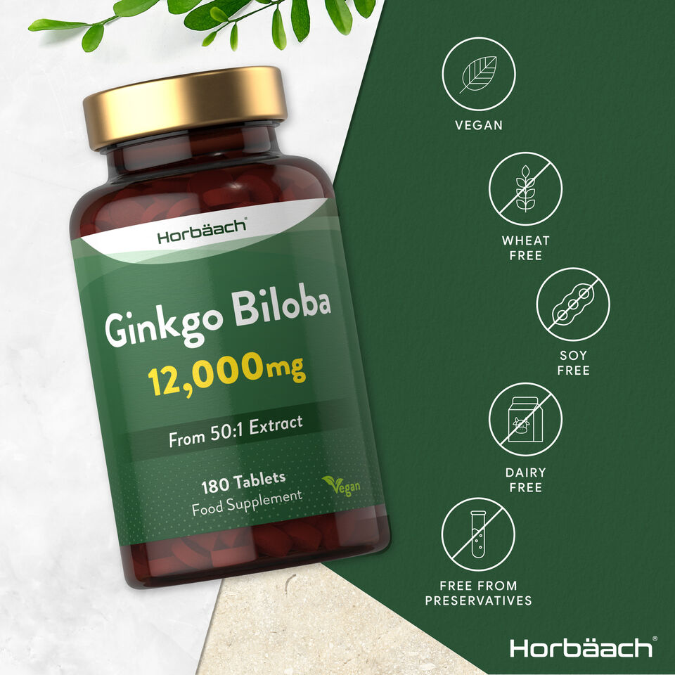 Ginkgo Biloba 12,000 mg | 180 Tablets