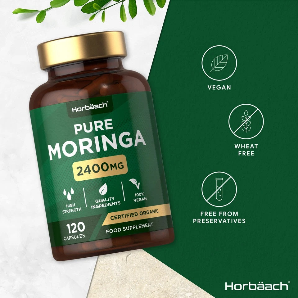 Moringa Oleifera 2400 mg | Organic | 120 Capsules