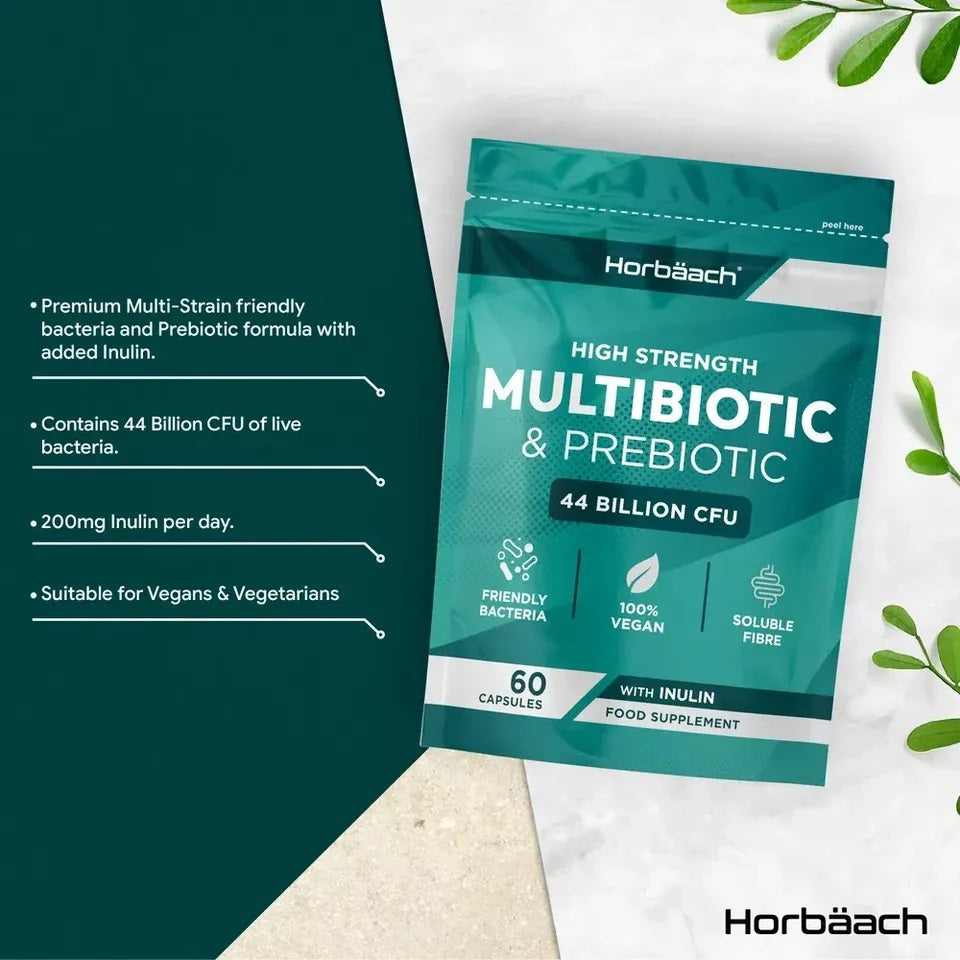 Multi-Strain Bio Cultures with Prebiotic 40 Billion CFU | 60 Capsules