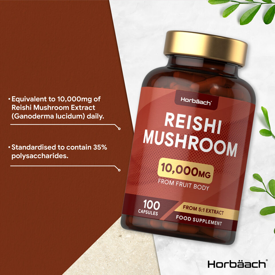 Reishi Mushroom 10,000 mg | 100 Capsules