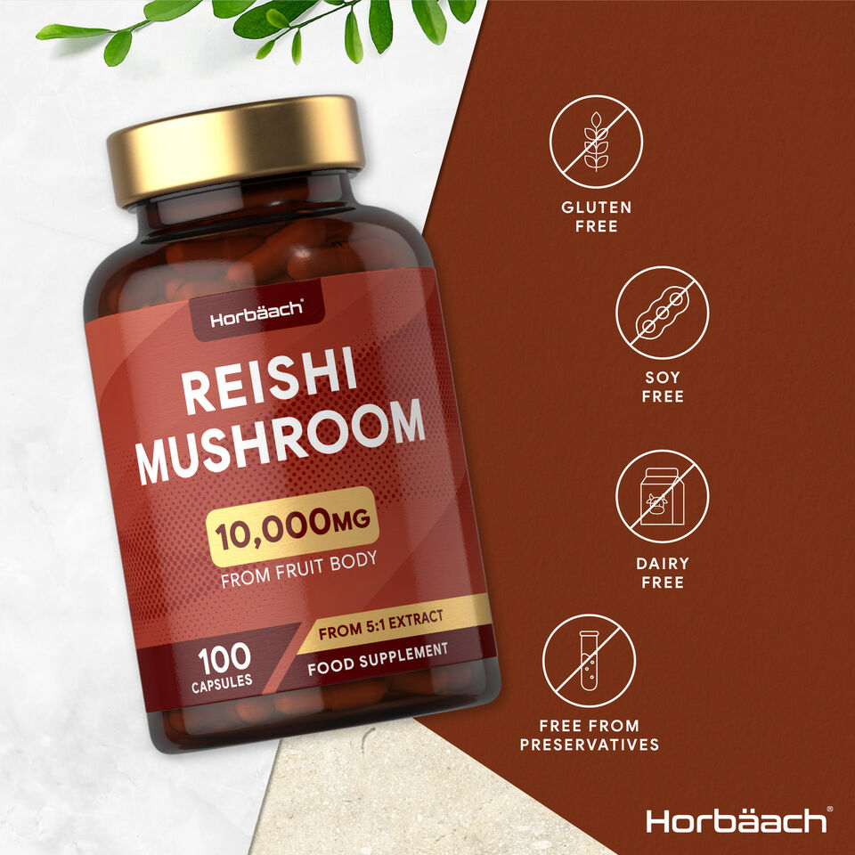 Reishi Mushroom 10,000 mg | 100 Capsules