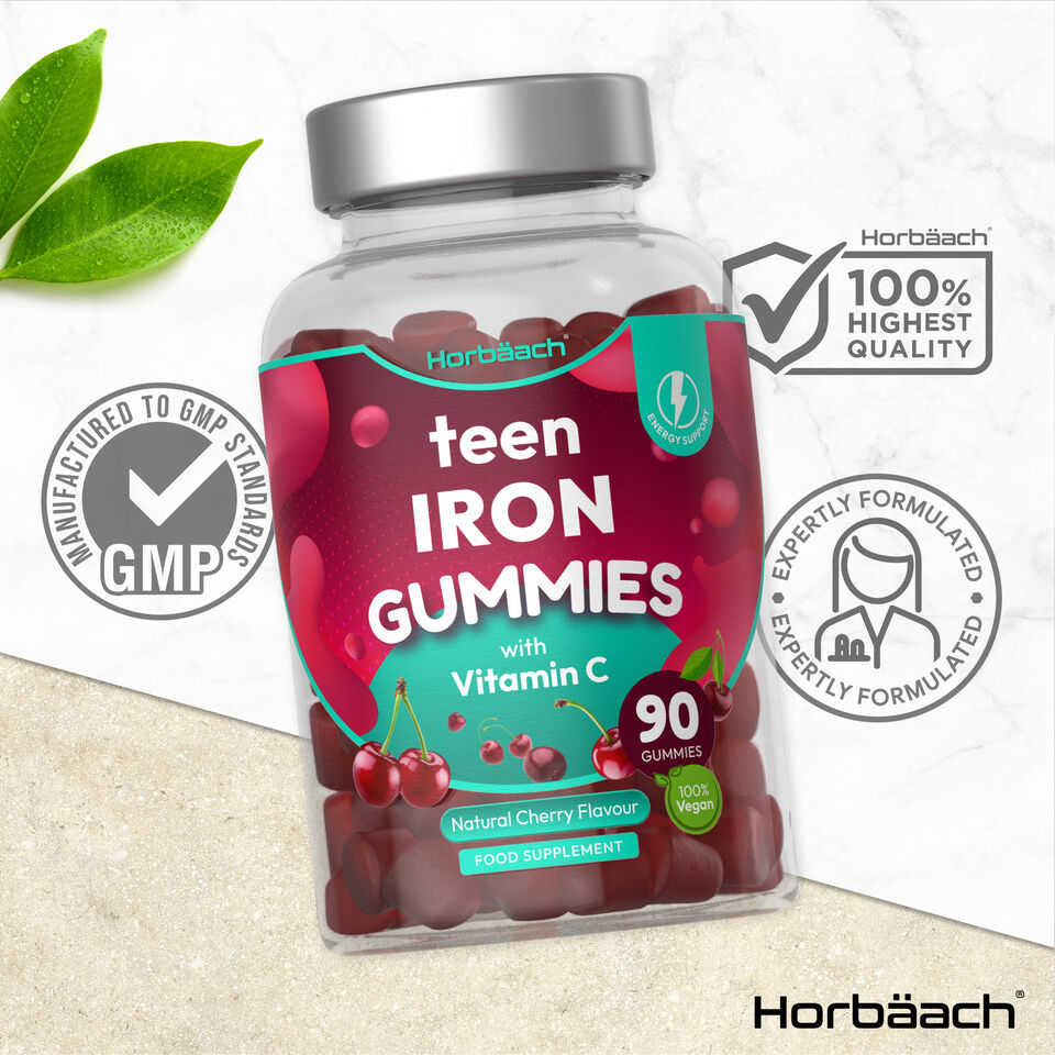 Iron with Vitamin C for Teens | 90 Gummies